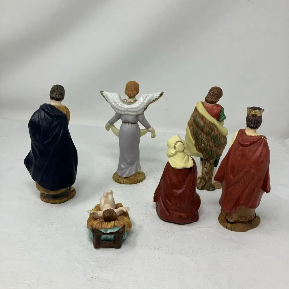 Nativity Figures Mary Joseph Jesus Shepherd Wise Men Angel lot 6 replacement pcs